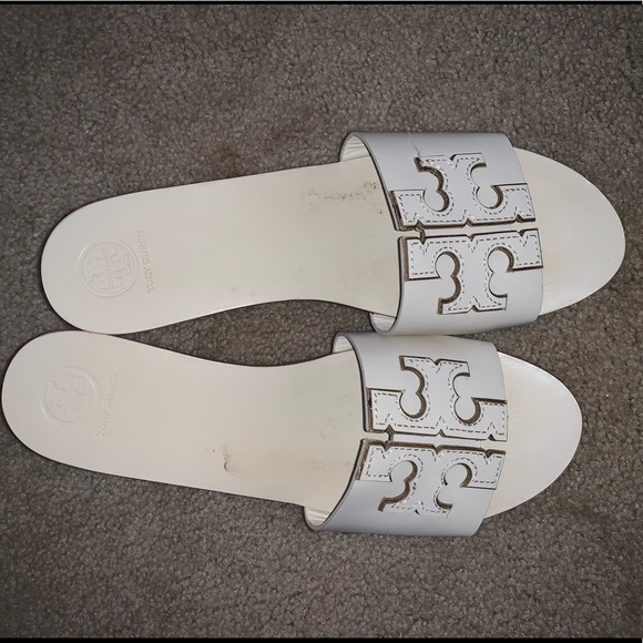 TORY BUTCH 80 MM INES WEDGE SLIDES - Picture 1 of 3